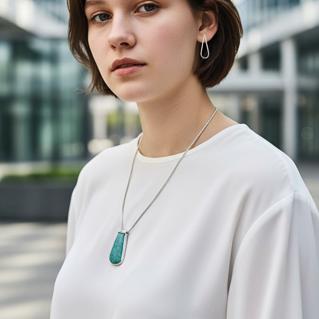 Amazonite Silver Necklace