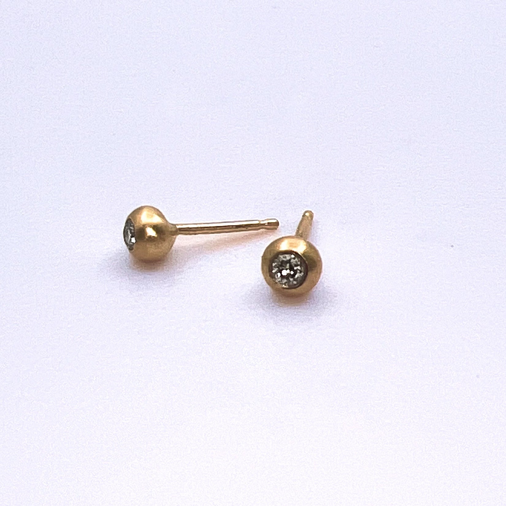 Diamond Gold Stud Earrings