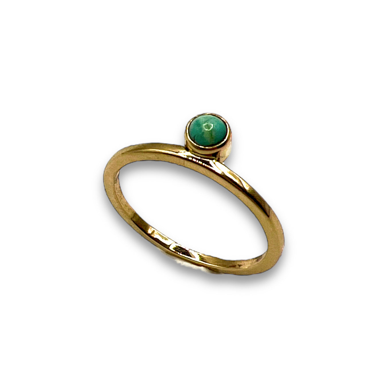 Gold Side Turquoise Ring