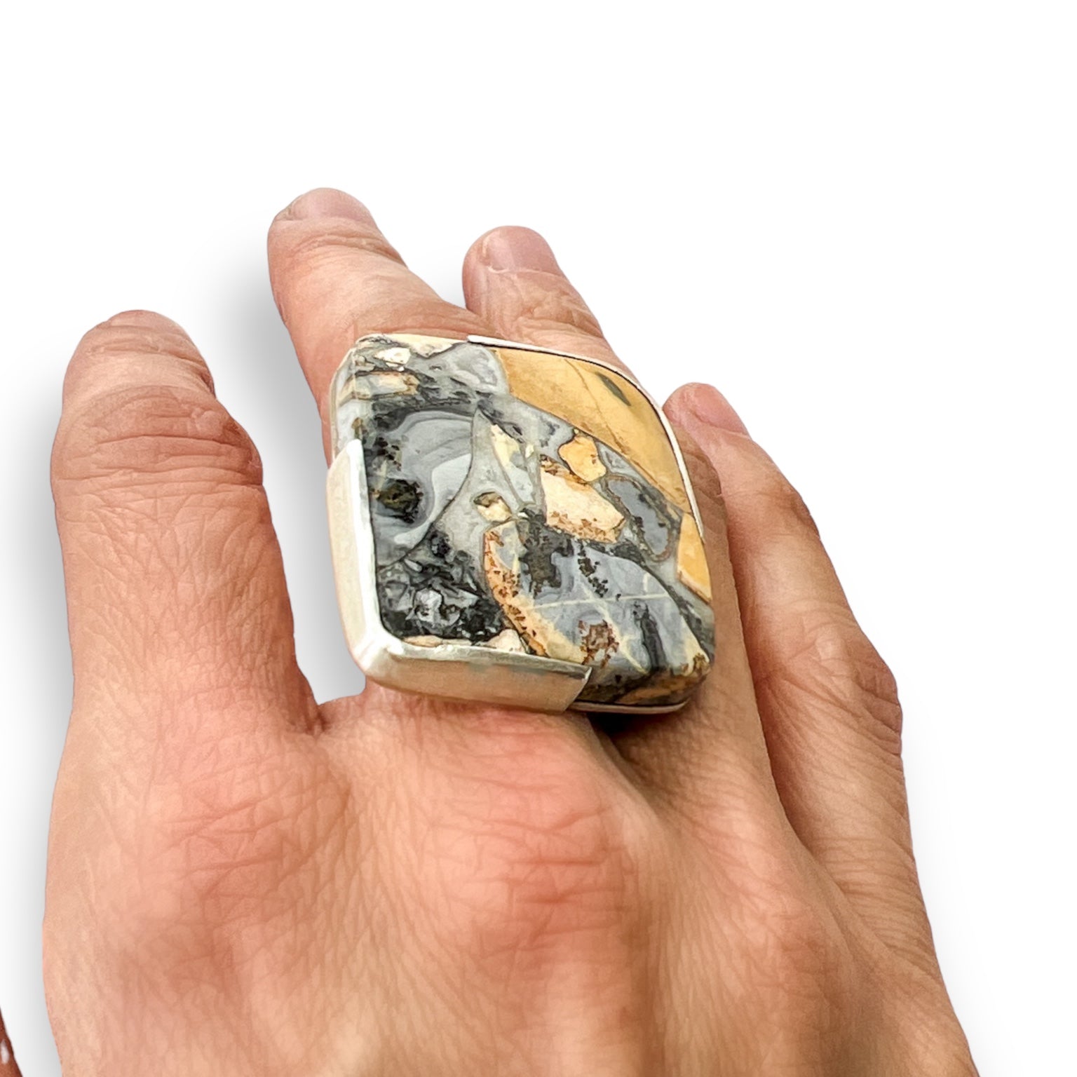 Big Maligano Jasper Ring