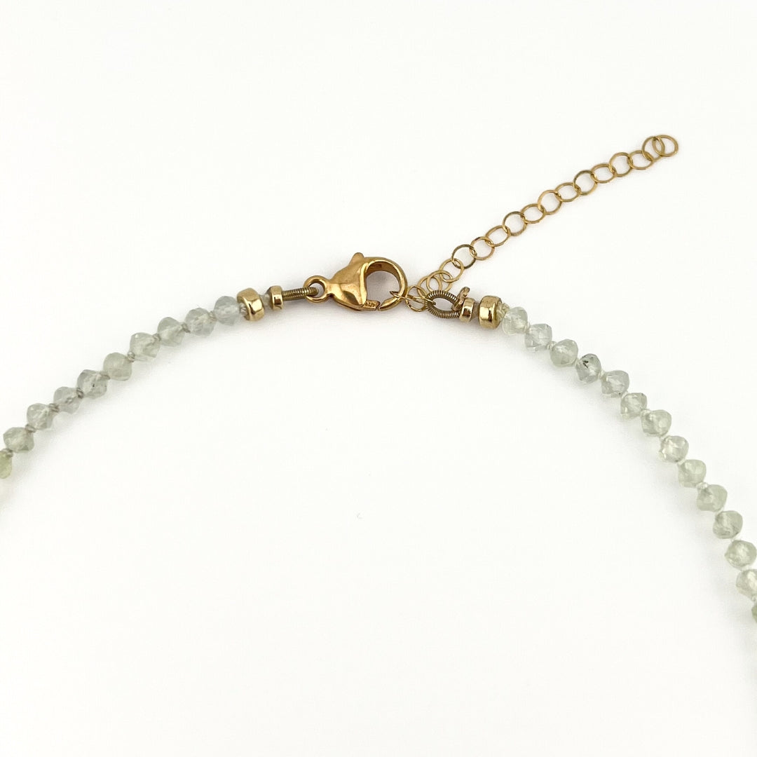 Park Sunset - Knotted Silk Gemstone Bead Necklace